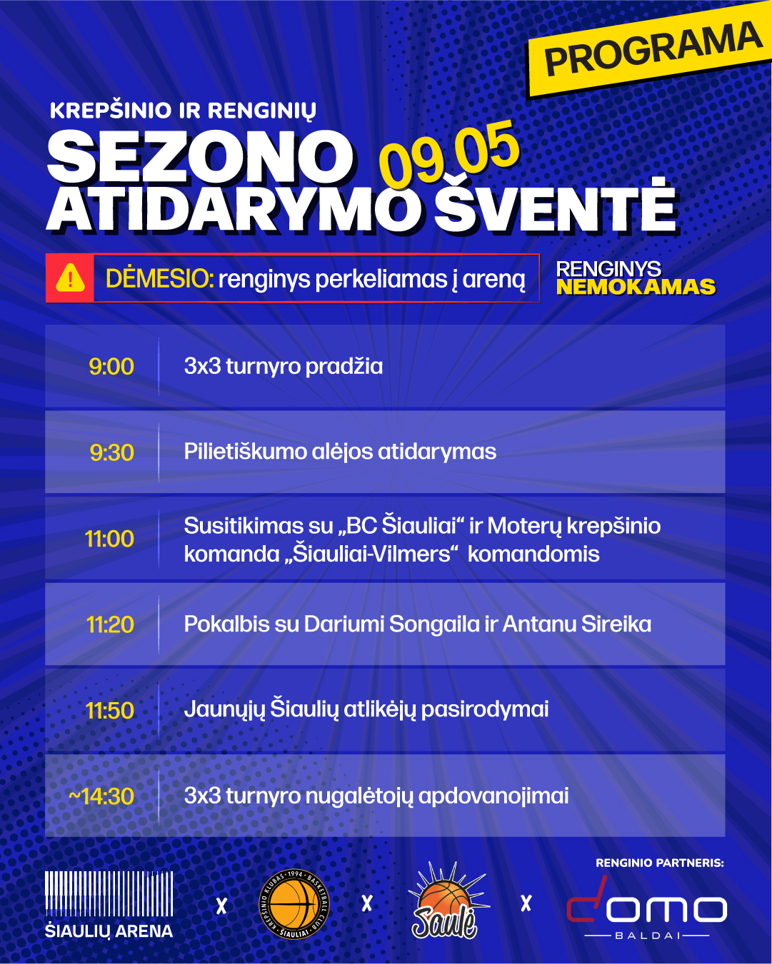 SA sezono atidarymas 2026-2027 1080x1350 programa x